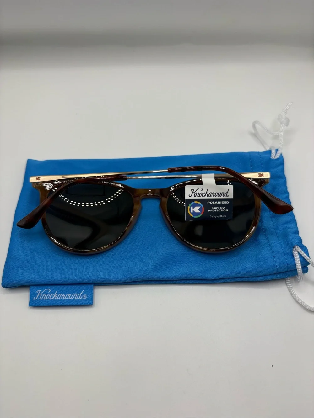 Tortoiseshell Sunglasses with Gold Arms